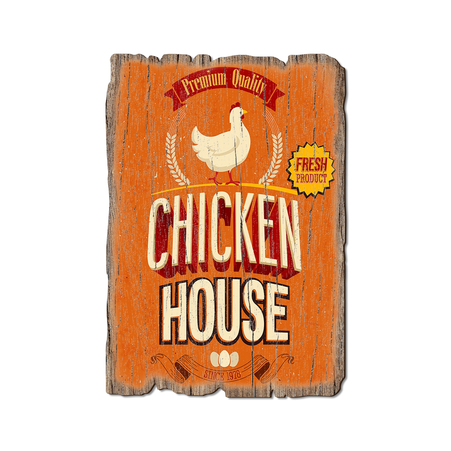 Ornament: Weathered Edge - Chicken House (Pack of 5)