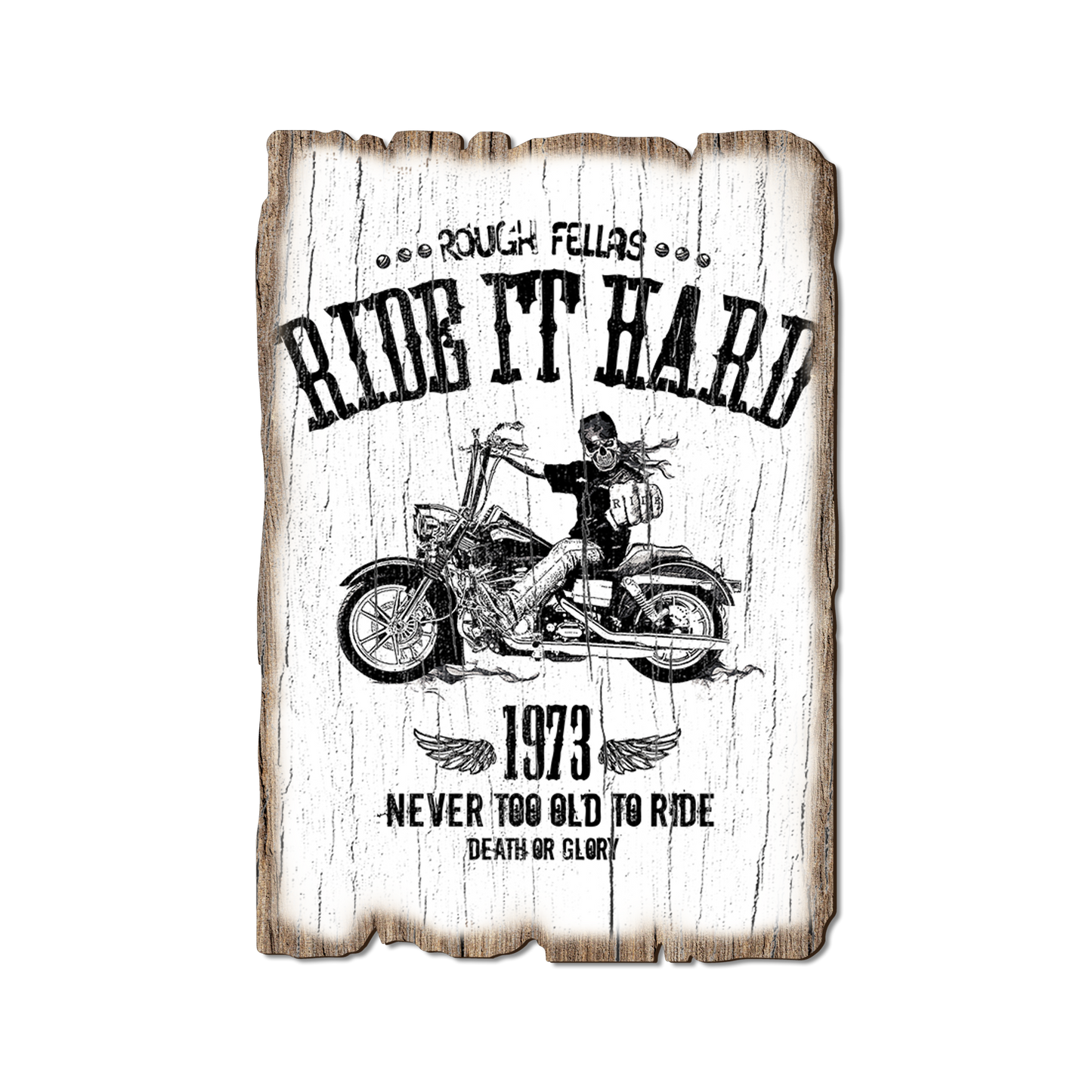 Ornament: Weathered Edge - Ride It Hard
