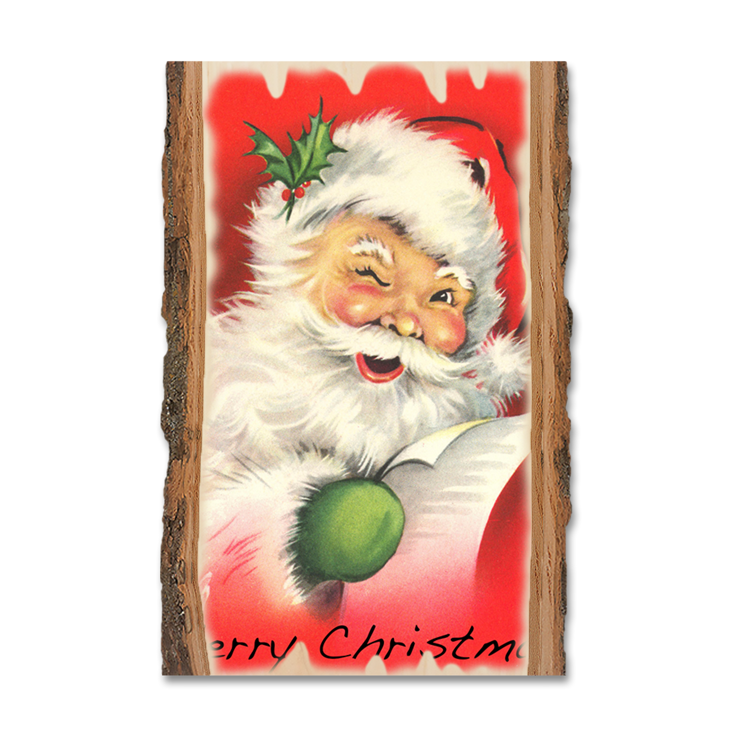 Magnet: Live Edge - Red Santa