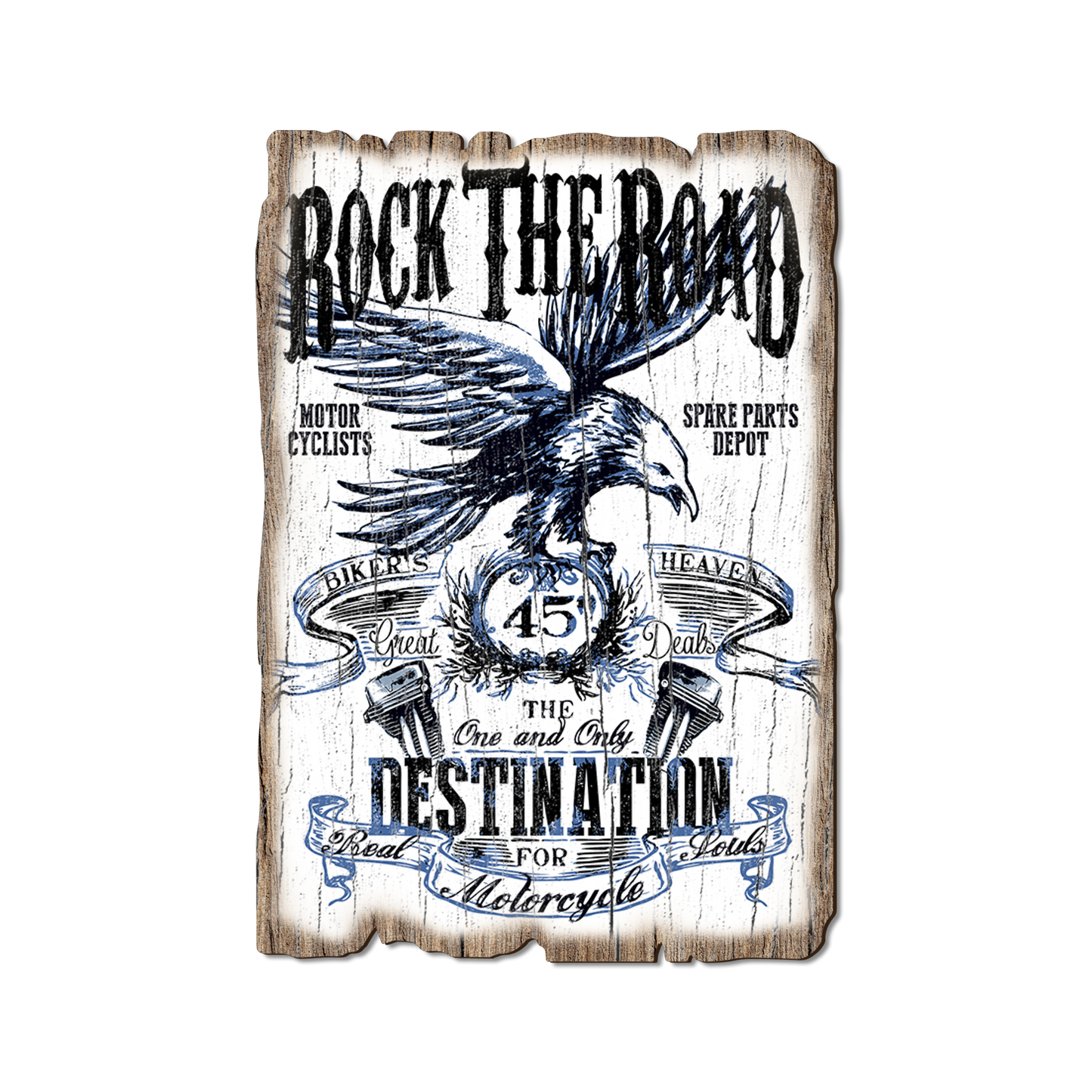 Greeting Card: Weathered Edge - Rock The Road