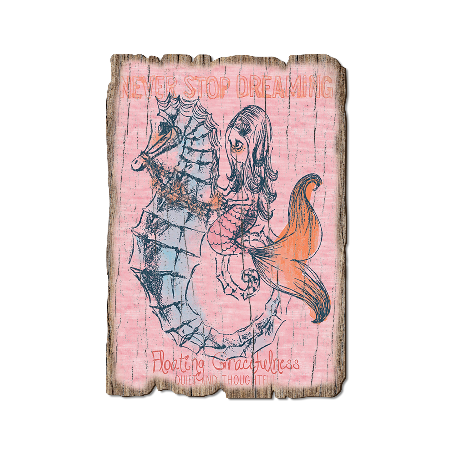 Postcard: Weathered Edge - Sweetly & Seahorse