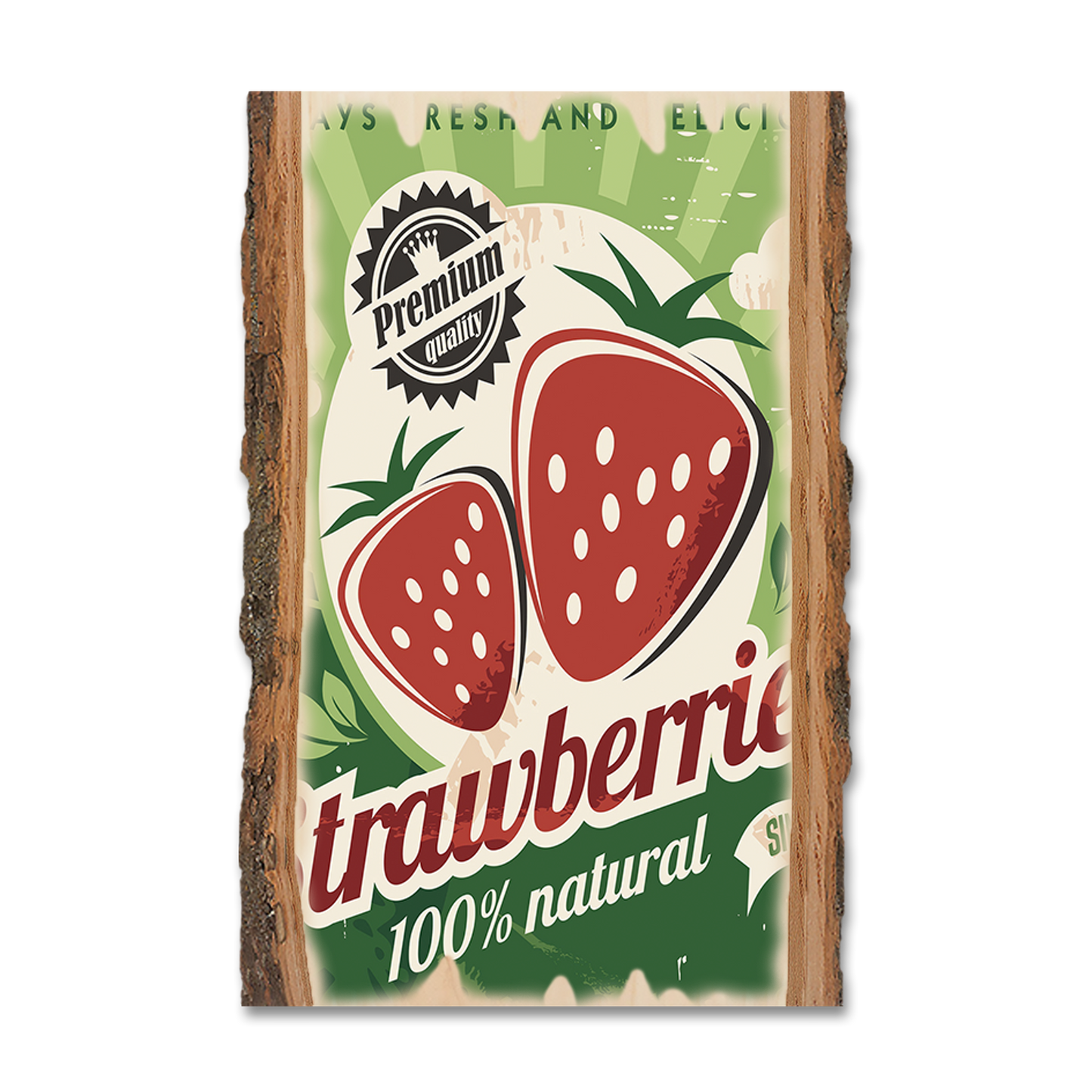 Postcard: Live Edge - Natural Strawberries