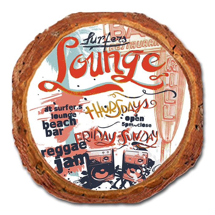 Coaster: Live Edge - Surfer's Lounge Bar (Pack of 5)