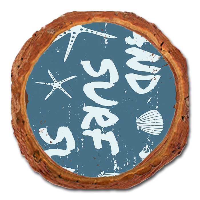 Coaster: Live Edge - Sand Surf Sun (Pack of 5)