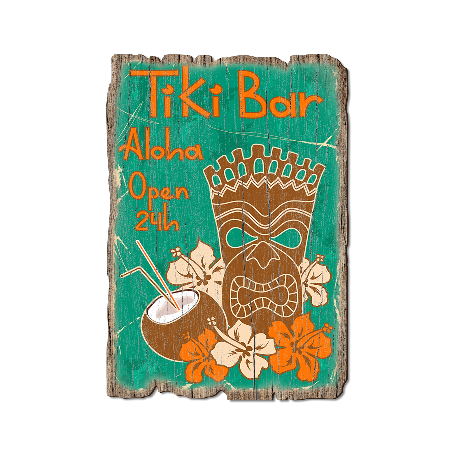 Ornament: Weathered Edge - Tiki Bar (Pack of 5)