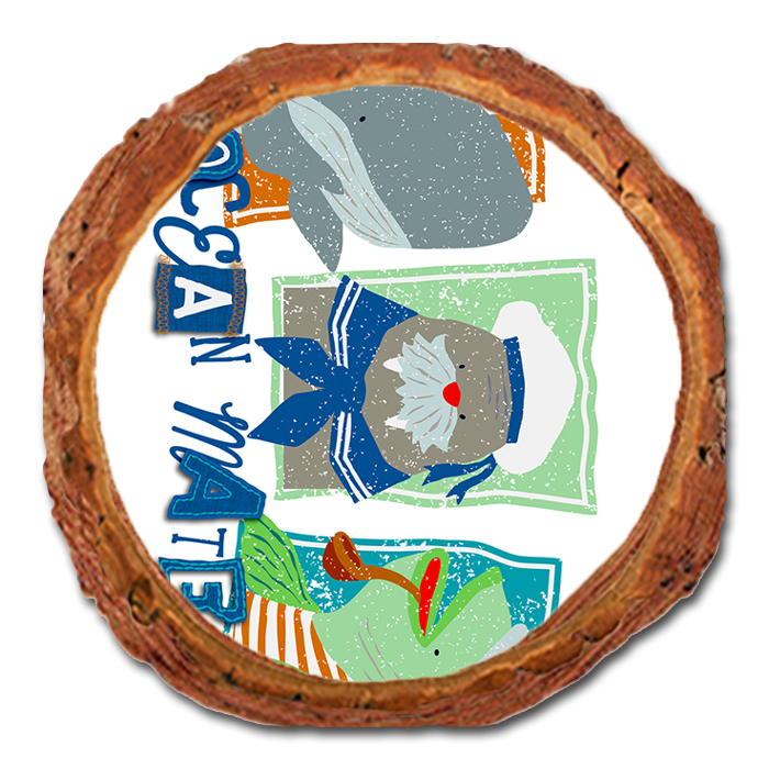 Coaster: Live Edge - Three Ocean Mates (Pack of 5)