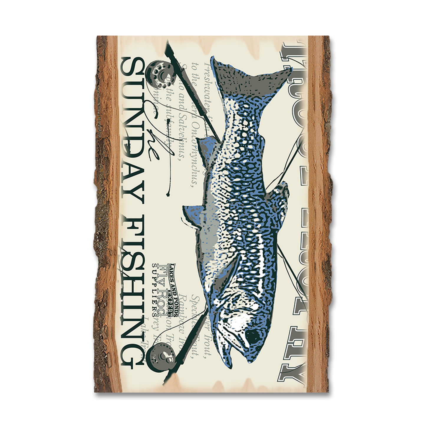 Ornament: Live Edge - Trout Trophy Sunday