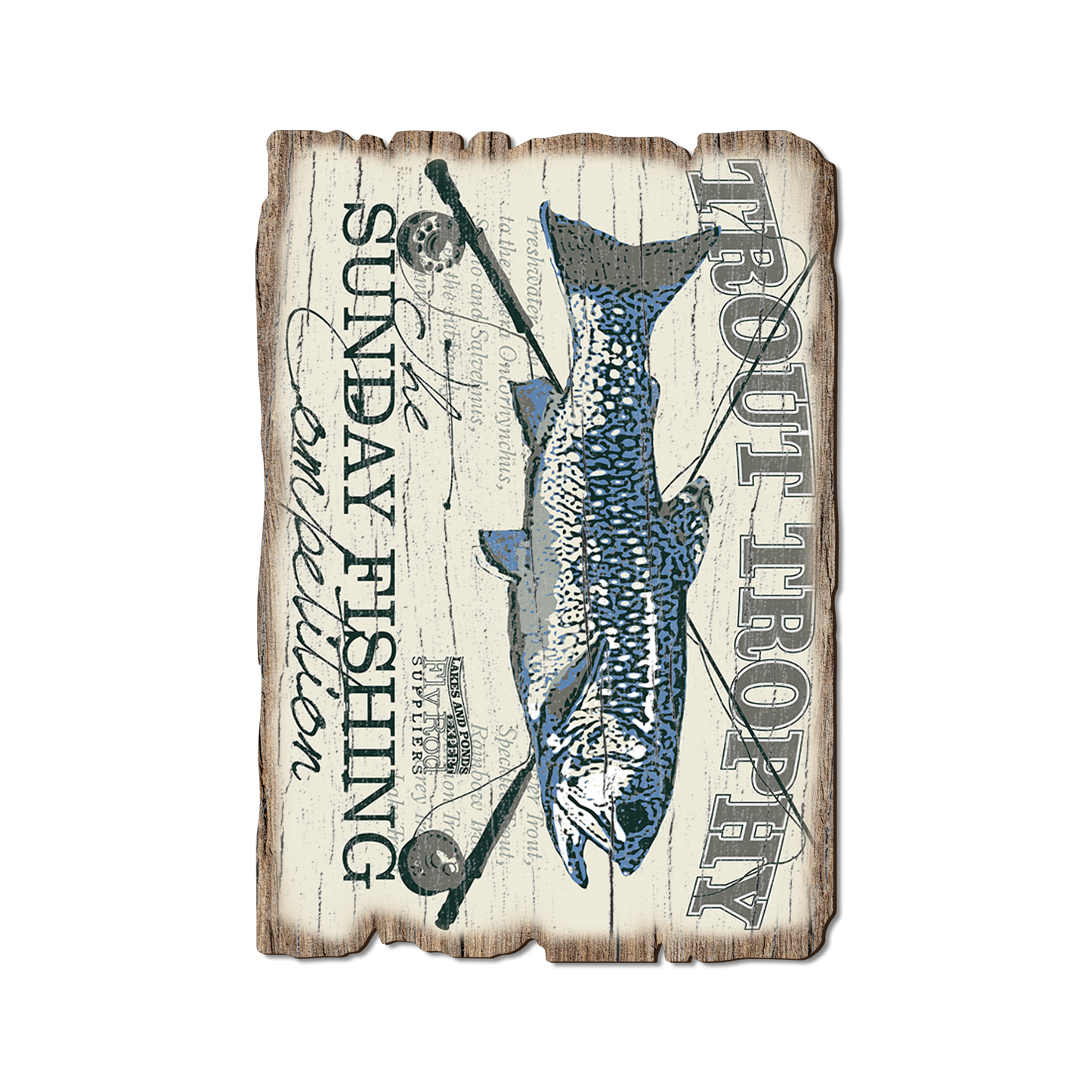Ornament: Weathered Edge - Trout Trophy Sunday (Pack of 5)