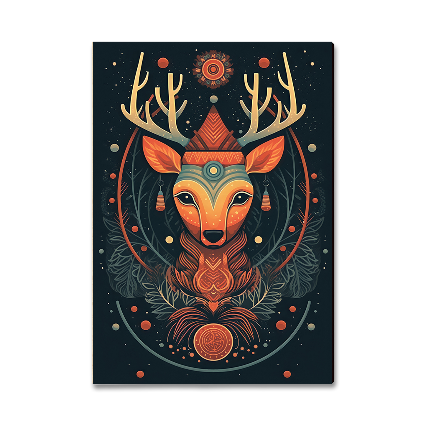 Postcard: Classic Edge - Zen Reindeer