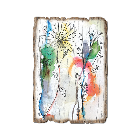 Greeting Card: Weathered Edge - Henning's Abstract Flow Flowers (Pack of 5)