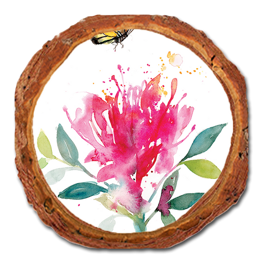 Coaster: Live Edge - Henning's Butterfly & Bloom (Pack of 5)