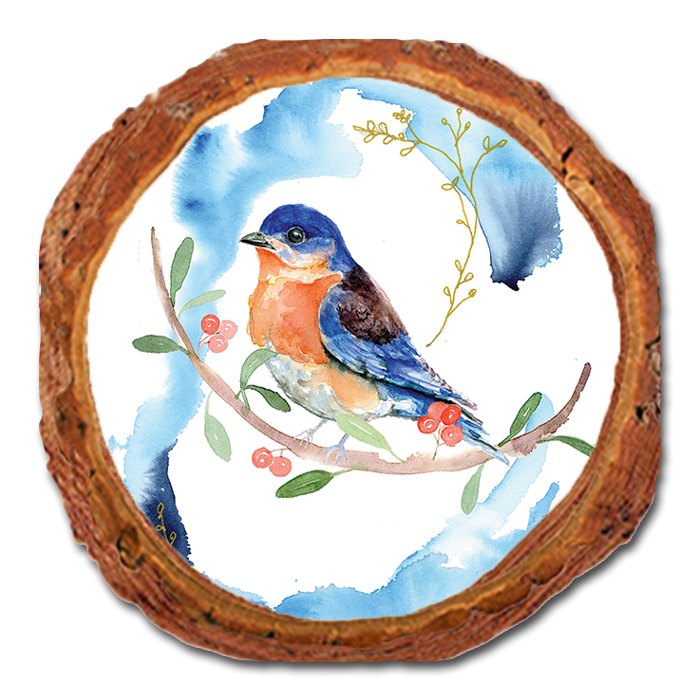 Coaster: Live Edge - Henning's Blue on Blue (Pack of 5)