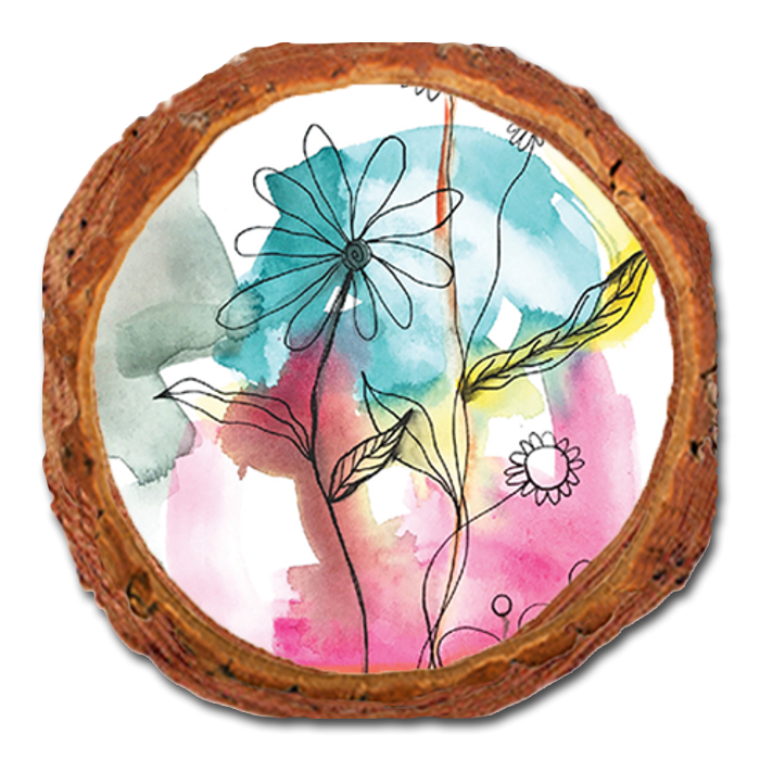 Coaster: Live Edge - Henning's Bright Flowers (Pack of 5)