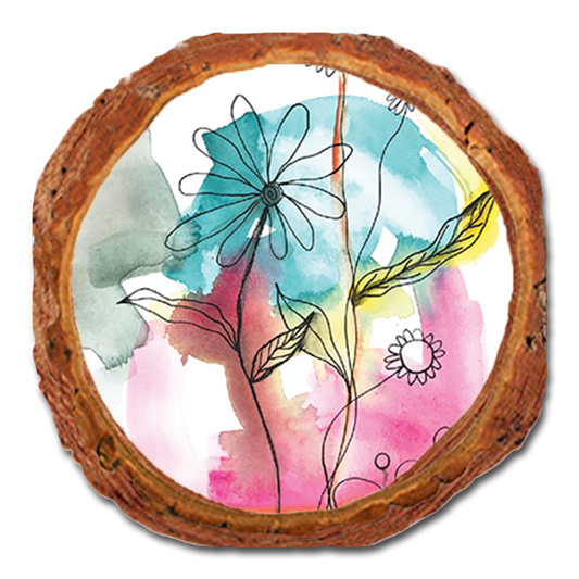 Coaster: Live Edge - Henning's Bright Flowers (Pack of 5)