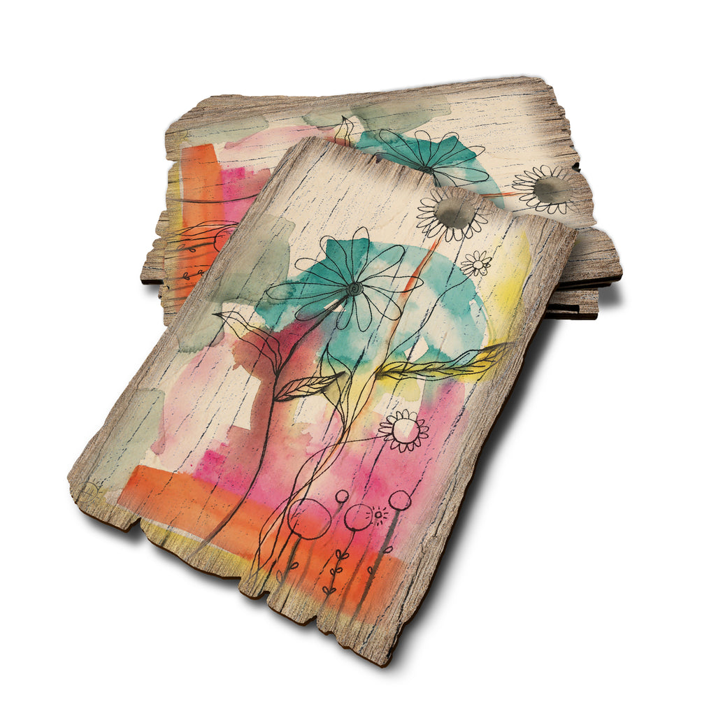 Henning's Bright Flowers - Weathered Edge Rustic Edge Postcard (5pk // $2.80ea)