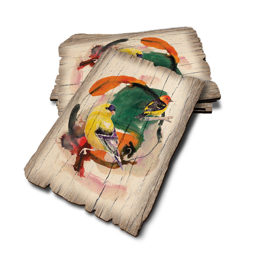 Henning's Bird In Round - Weathered Edge Rustic Edge Postcard (5pk // $2.80ea)