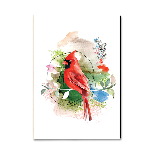 Greeting Card: Classic Edge - Henning's Cardinal Stem