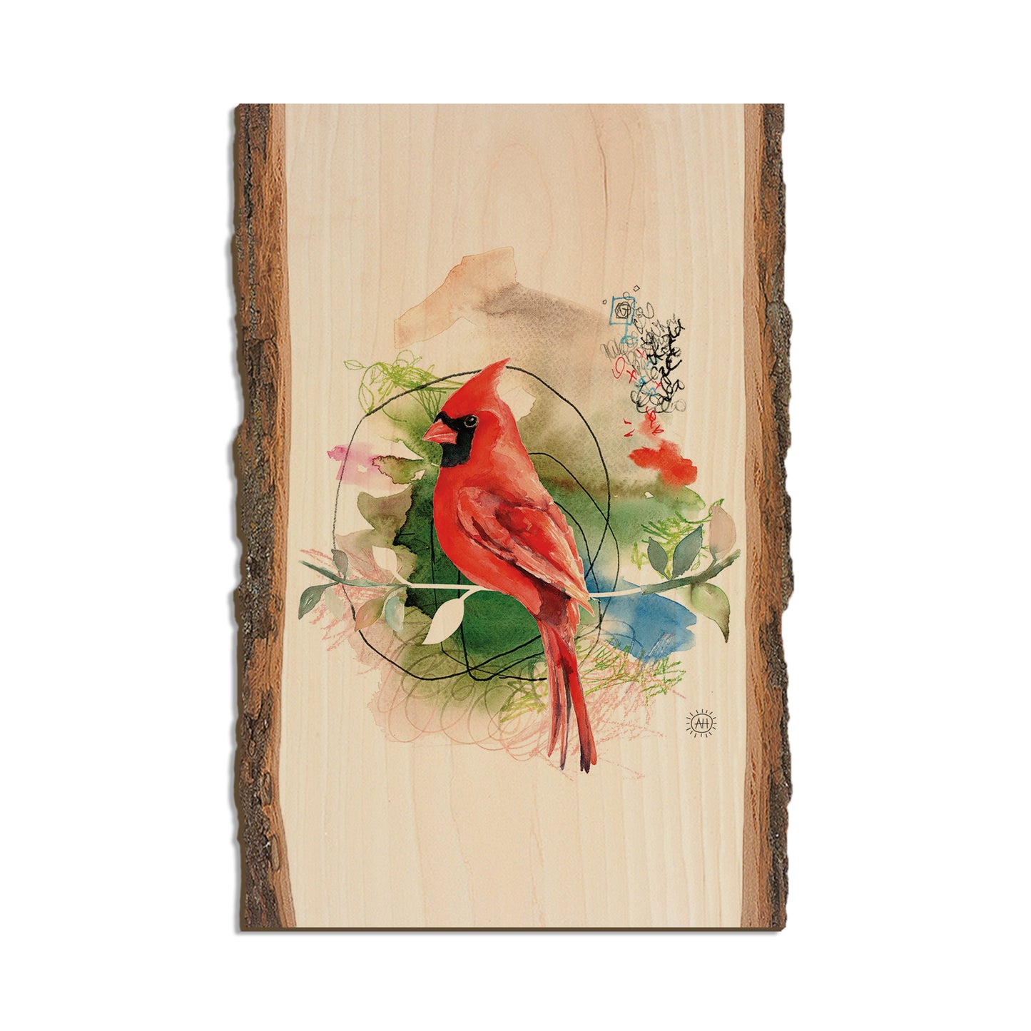 Henning's Cardinal Stem - Live Edge Live Edge Postcard  (5pk // $2.80ea)