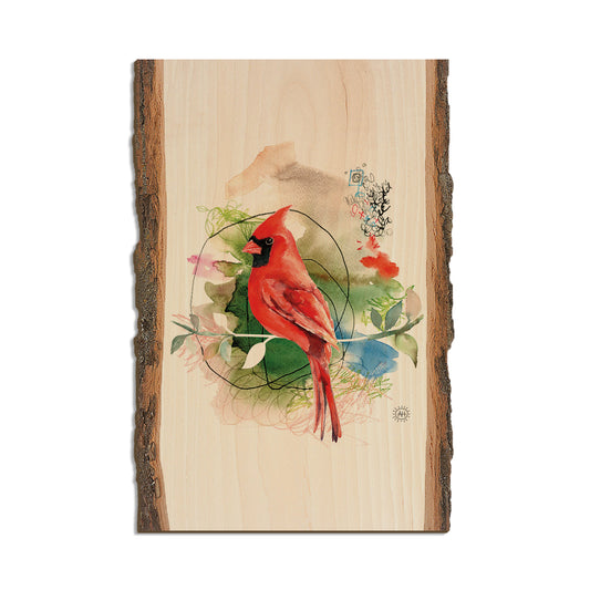 Henning's Cardinal Stem - Live Edge Live Edge Postcard  (5pk // $2.80ea)