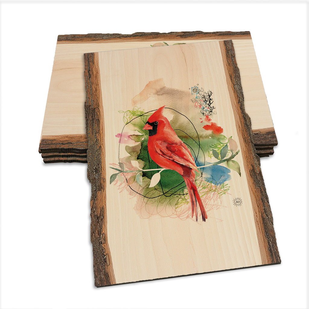 Henning's Cardinal Stem - Live Edge Live Edge Postcard (5pk // $2.80ea)