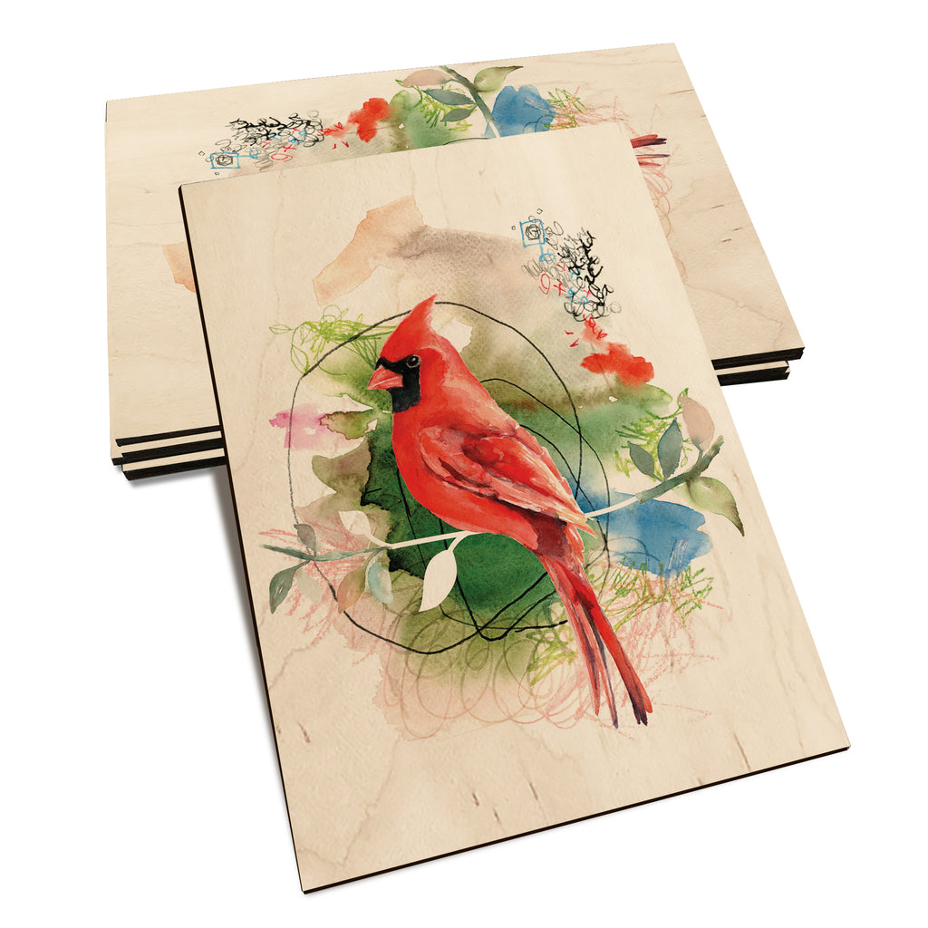 Henning's Cardinal Stem - Classic Edge Classic Edge Postcard (5pk // $2.80ea)