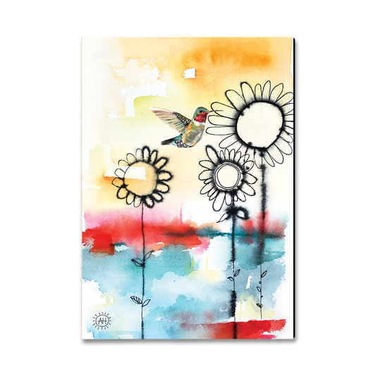 Magnet: Classic Edge - Henning's Fuzzy Flowers & Bird