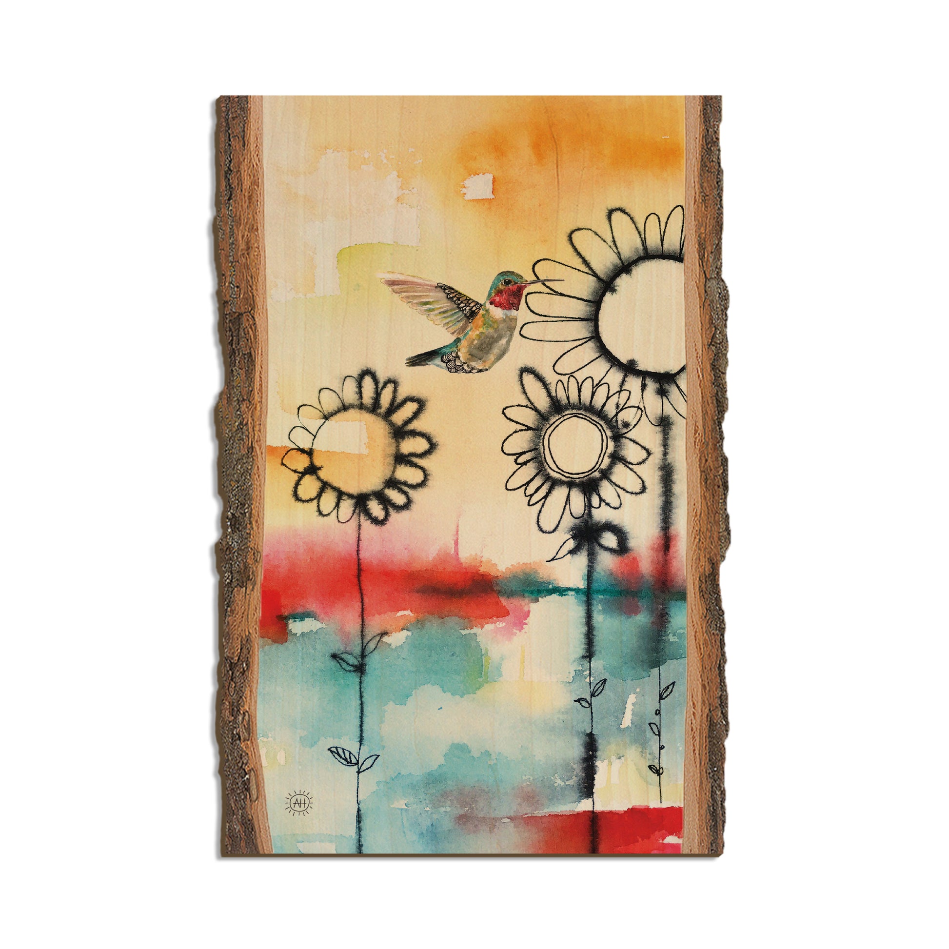 Henning's Fuzzy Flowers & Bird - Live Edge Live Edge Postcard  (5pk // $2.80ea)