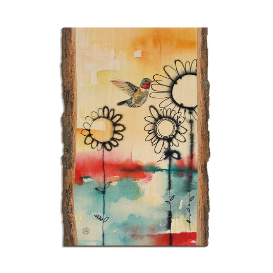 Henning's Fuzzy Flowers & Bird - Live Edge Live Edge Postcard  (5pk // $2.80ea)