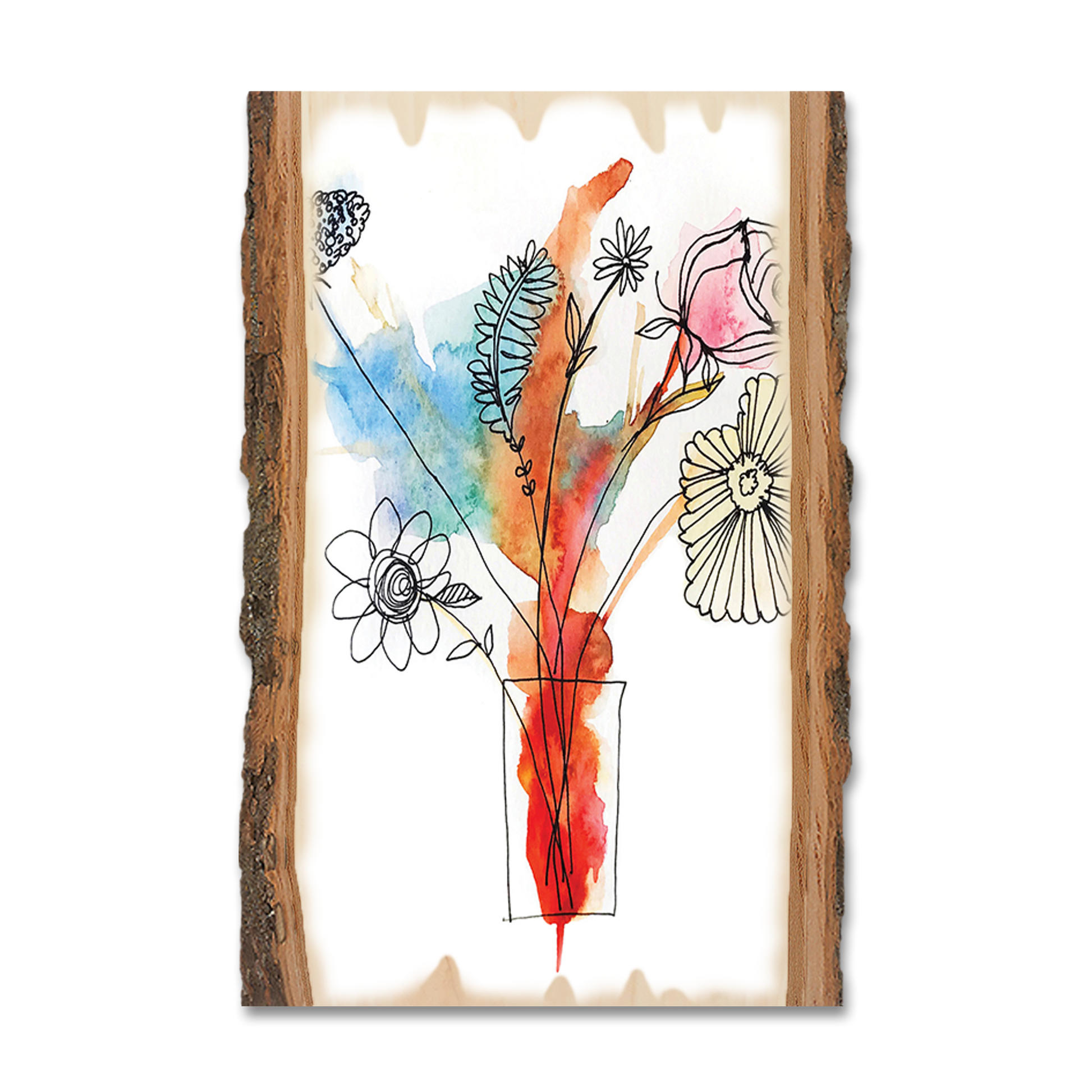 Ornament: Live Edge - Henning's Flowers In Vase
