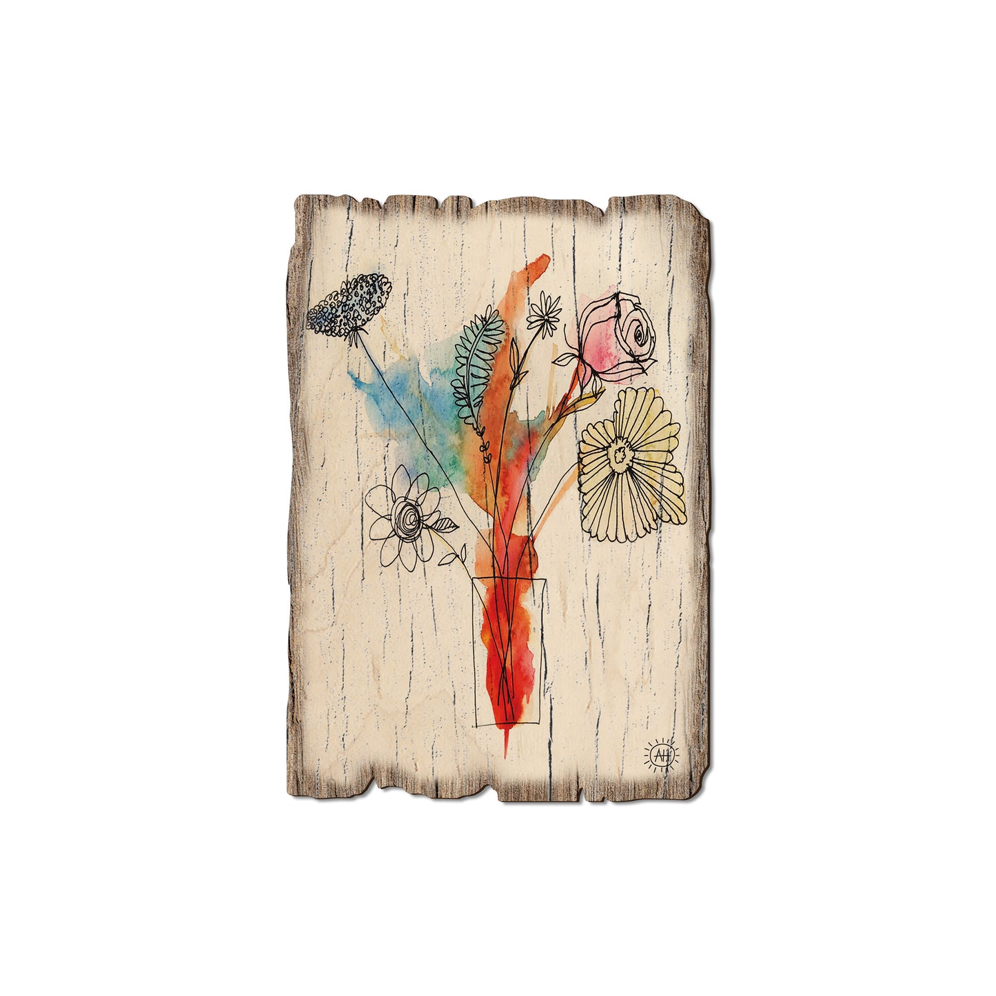Henning's Flowers In Vase - Rustic Edge Postcards & Magnets Rustic Edge Magnet (5pk // $2.80ea)