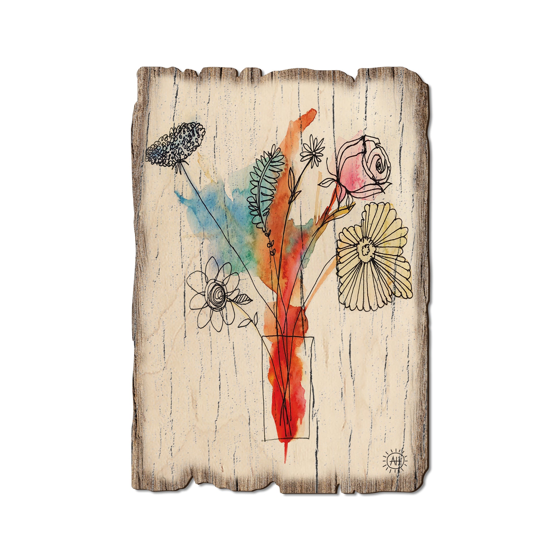 Henning's Flowers In Vase - Rustic Edge Postcards & Magnets Rustic Edge Postcard (5pk // $2.80ea)