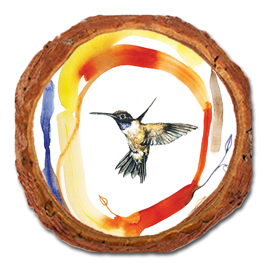 Coaster: Live Edge - Henning's Hummingbird Circle (Pack of 5)