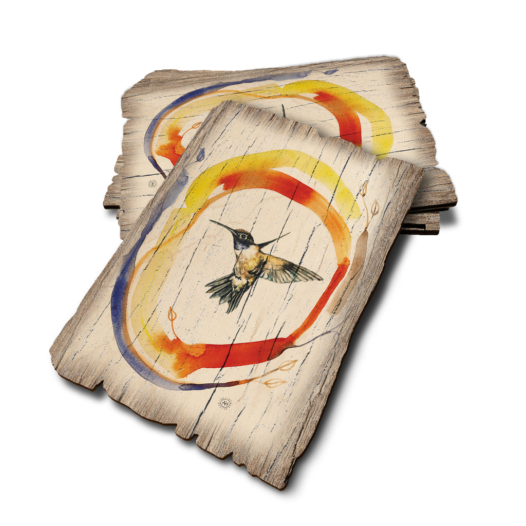 Henning's Hummingbird Circle - Weathered Edge Rustic Edge Postcard (5pk // $2.80ea)