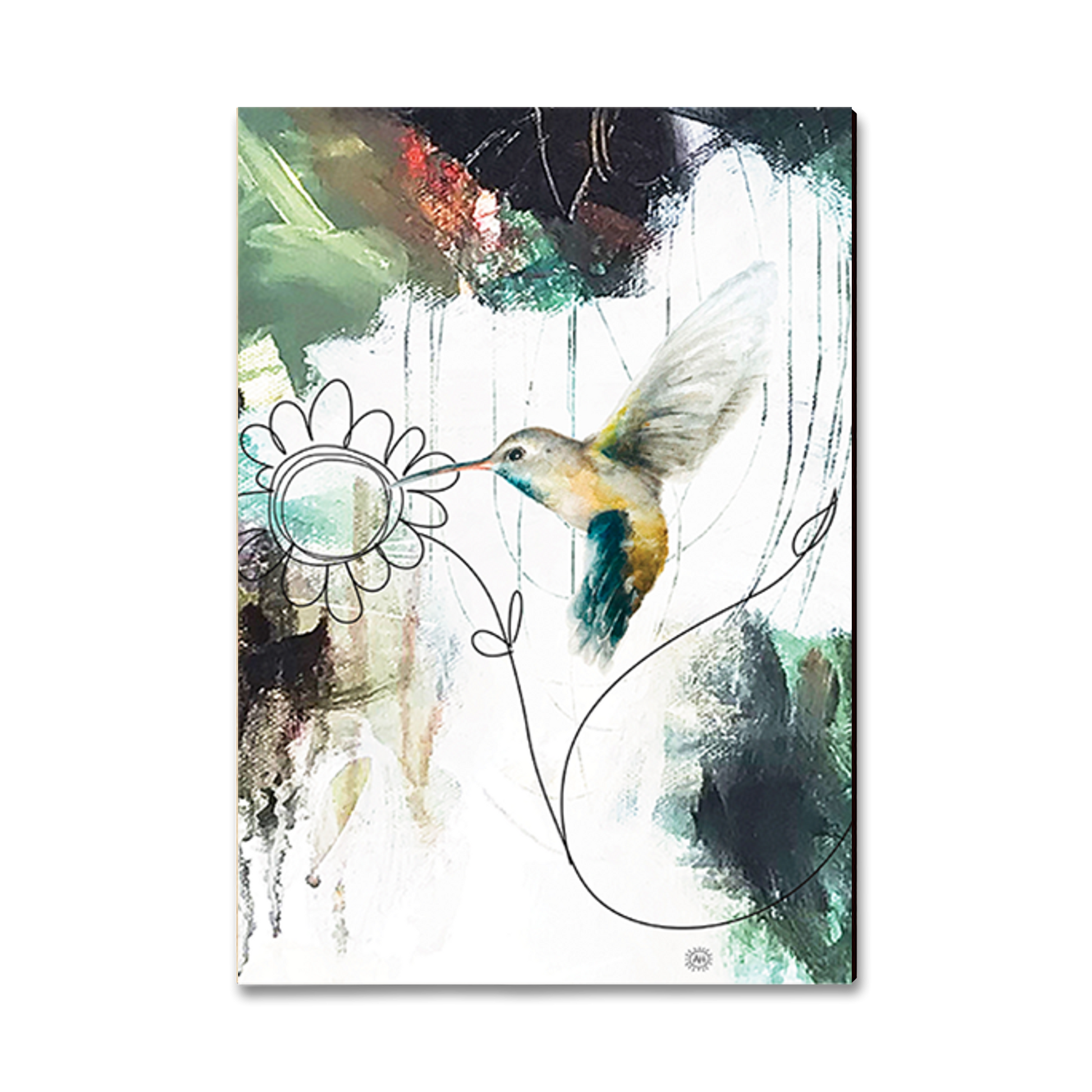 Postcard: Classic Edge - Henning's Hummingbird & Simple Flower (Pack of 5)