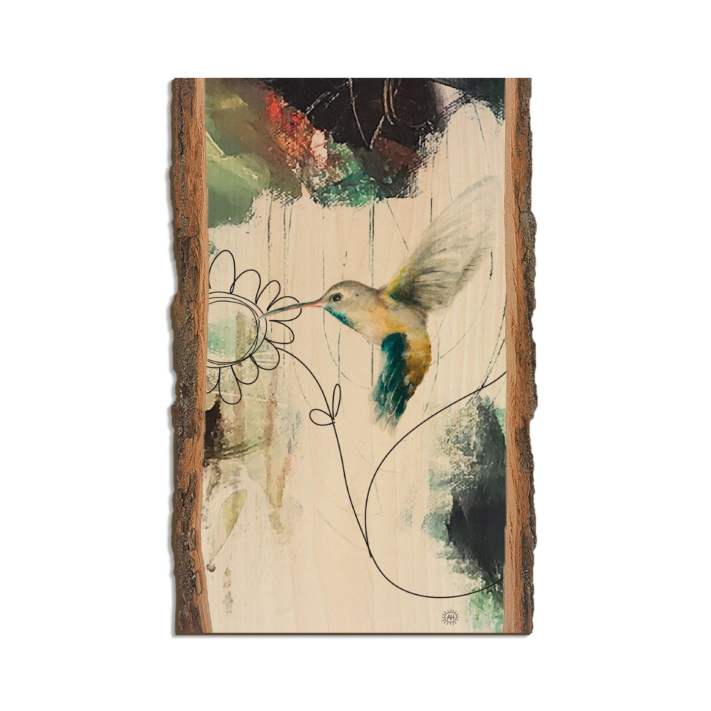 Henning's Hummingbird & Simple Flower - Live Edge Live Edge Magnet (5pk // $2.80ea)