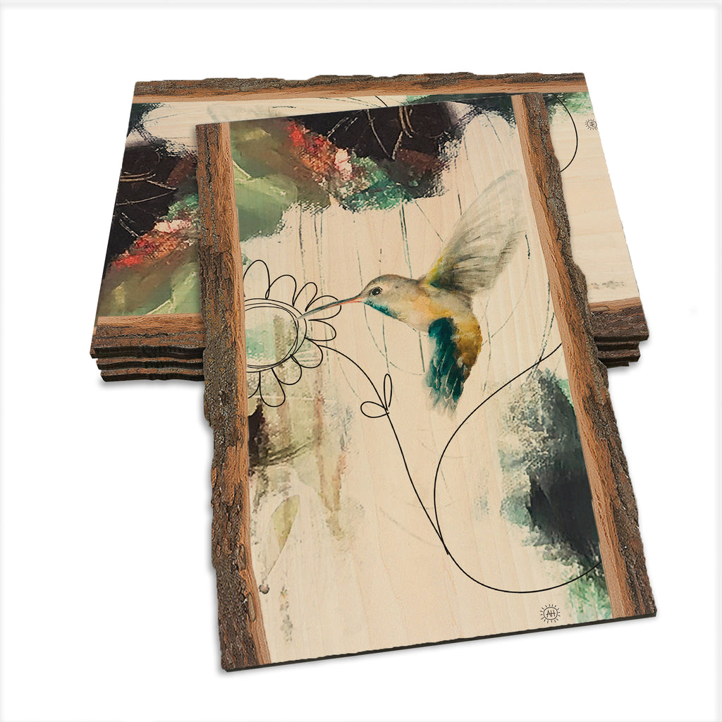 Henning's Hummingbird & Simple Flower - Live Edge Live Edge Postcard (5pk // $2.80ea)