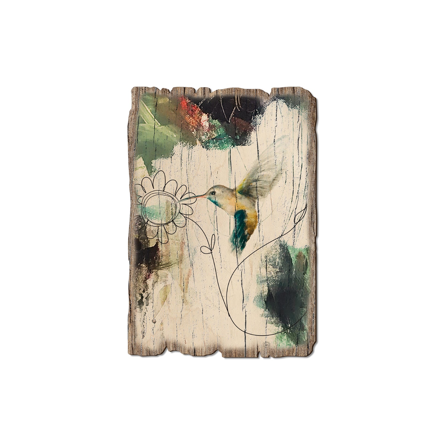 Henning's Hummingbird And Simple Flower - Rustic Edge Postcards & Magnets Rustic Edge Magnet (5pk // $2.80ea)