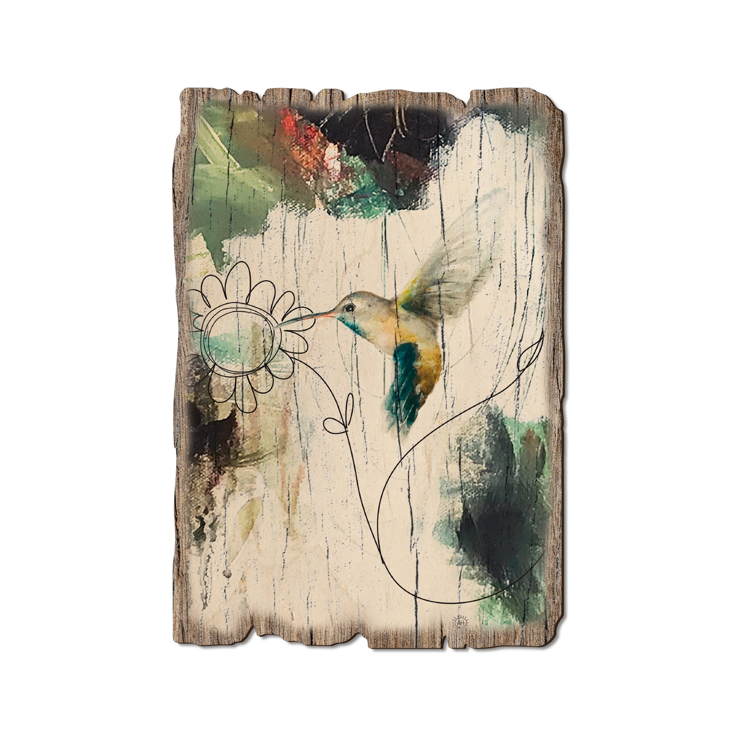 Henning's Hummingbird And Simple Flower - Rustic Edge Postcards & Magnets Rustic Edge Postcard (5pk // $2.80ea)