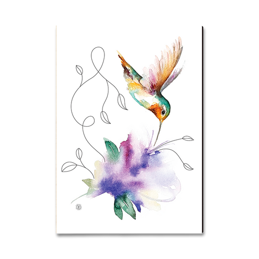 Greeting Card: Classic Edge - Henning's Jewel & Purple Flower