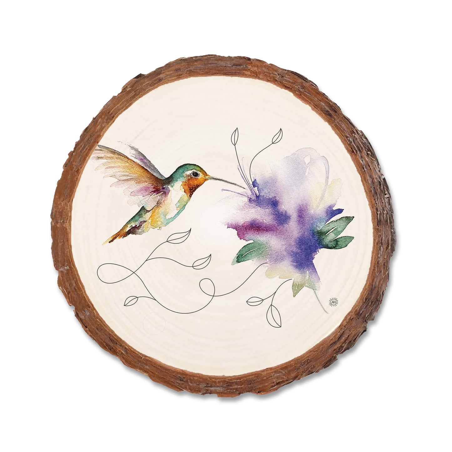 Henning's Jewel & Purple Flower - Live Edge