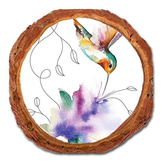 Coaster: Live Edge - Henning's Jewel & Purple Flower (Pack of 5)