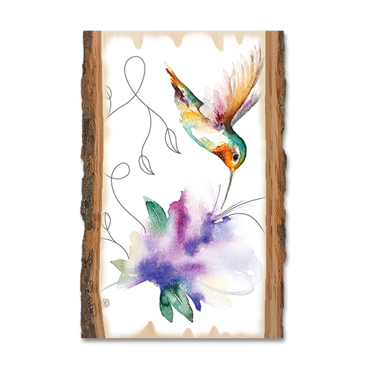 Magnet: Live Edge - Henning's Jewel & Purple Flower