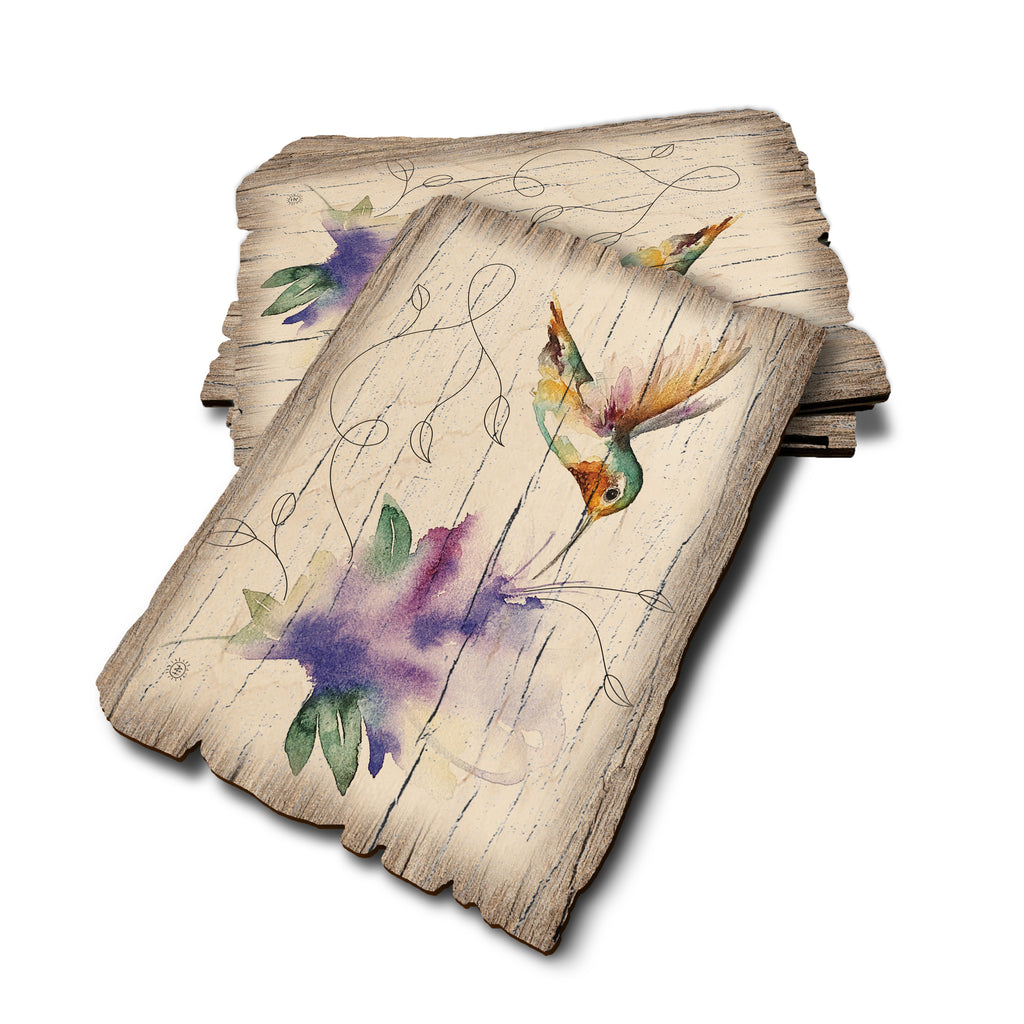 Henning's Jewel And Purple Flower - Weathered Edge Rustic Edge Postcard (5pk // $2.80ea)