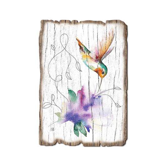 Greeting Card: Weathered Edge - Henning's Jewel & Purple Flower