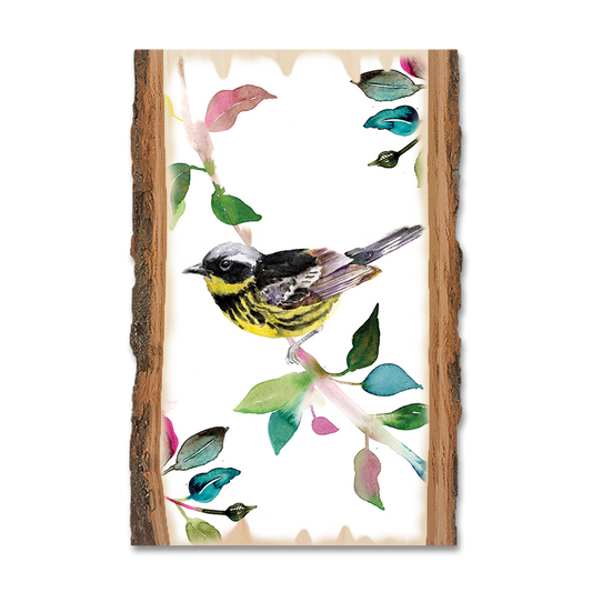 Greeting Card: Live Edge - Henning's Magnolia Warbler