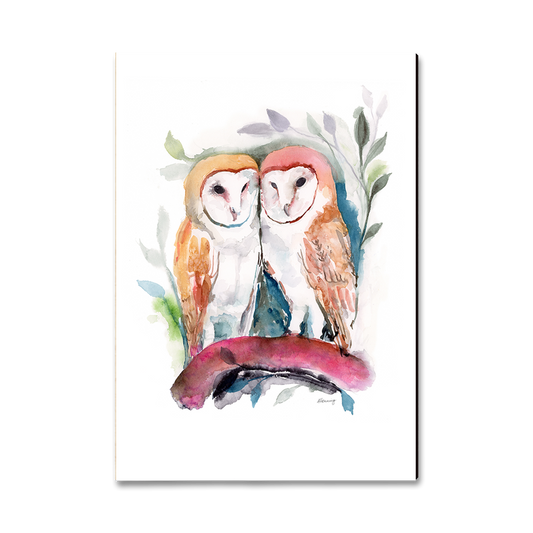 Greeting Card: Classic Edge - Henning's Owl Love