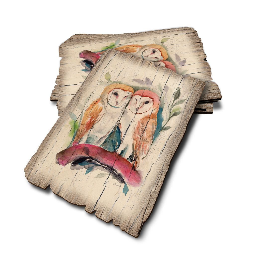 Henning's Owl Love - Weathered Edge Rustic Edge Postcard (5pk // $2.80ea)