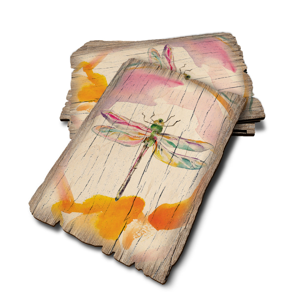 Henning's Pink Dragonfly - Weathered Edge Rustic Edge Postcard (5pk // $2.80ea)