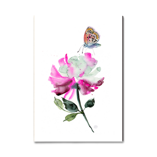Magnet: Classic Edge - Henning's Purple Flower Butterfly