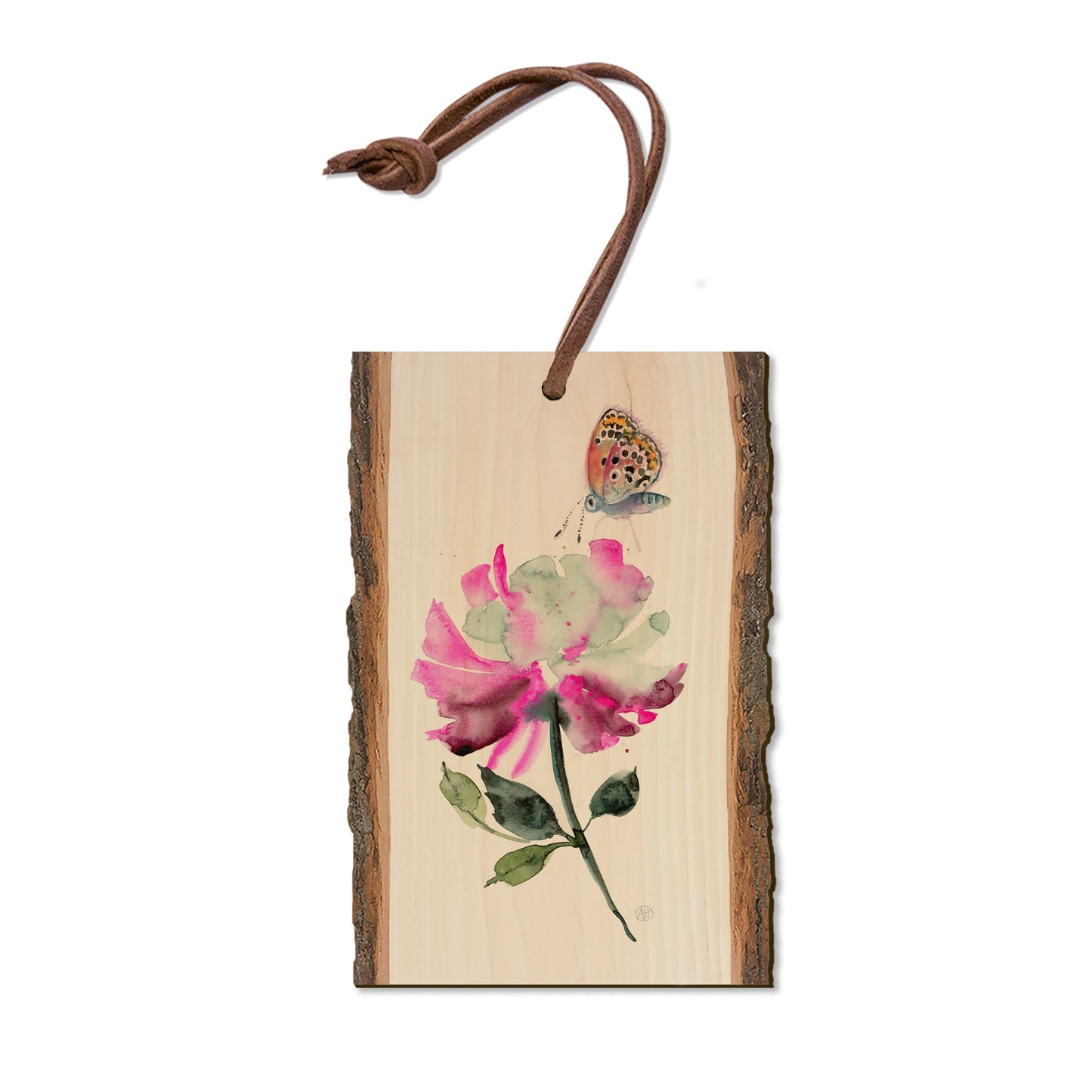 Henning's Purple Flower Butterfly - Live Edge Magnet Live Edge Ornament (5pk // $2.80ea)